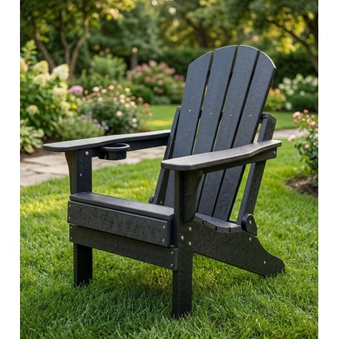 Adirondack sodo kėdė 84x74x90 cm, juoda