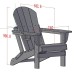 Adirondack sodo kėdė 84x74x90 cm, juoda