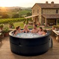 Karkasinis džakuzi Avenli Spa Osaka Black Leather, 4-6 asmenims