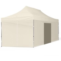 Pop Up sulankstomas tentas 3x4.5 m, su sienomis, Smėlio, X serijos, aliu..