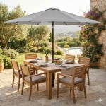 Skėtis nuo saulės 2.7 m, pilka