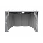  Šoninių užuolaidų komplektas 3x3 m pergolai (Pilnas rinkinys — 4 vnt.)