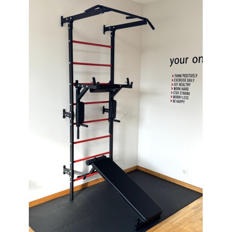 Sporto sienelės komplekas STRONG-1 Red-Black