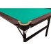 Pulo stalas Folden 7 pėdų (230x130cm) žalias audinys, su komplektacija