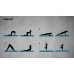 Gimnastikos kilimėlis AVENTO 42MC BLG Print Neoprene 180x60x0,6cm Mėlynas