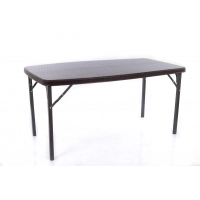 Sulankstomas ratango stiliaus lauko stalas 152x84 cm..
