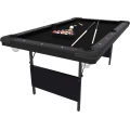 Pulo stalas Black Folden 7 pėdų (213x120cm) juodas audinys, su komplektacija