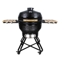 Kamado grilis su priedais Zyle 66 cm, XX Large ZY26KSBLSET, juodas