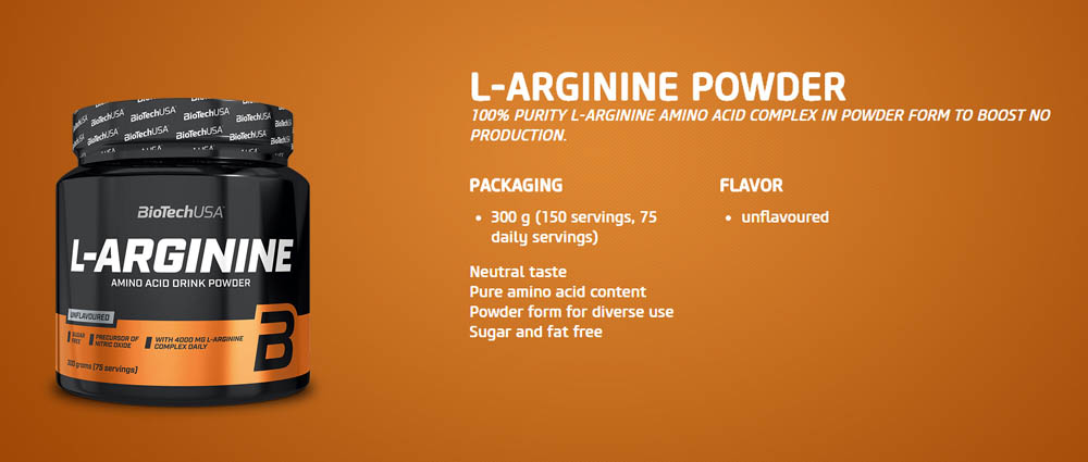 Biotech L-Arginine Powder 300 g.
