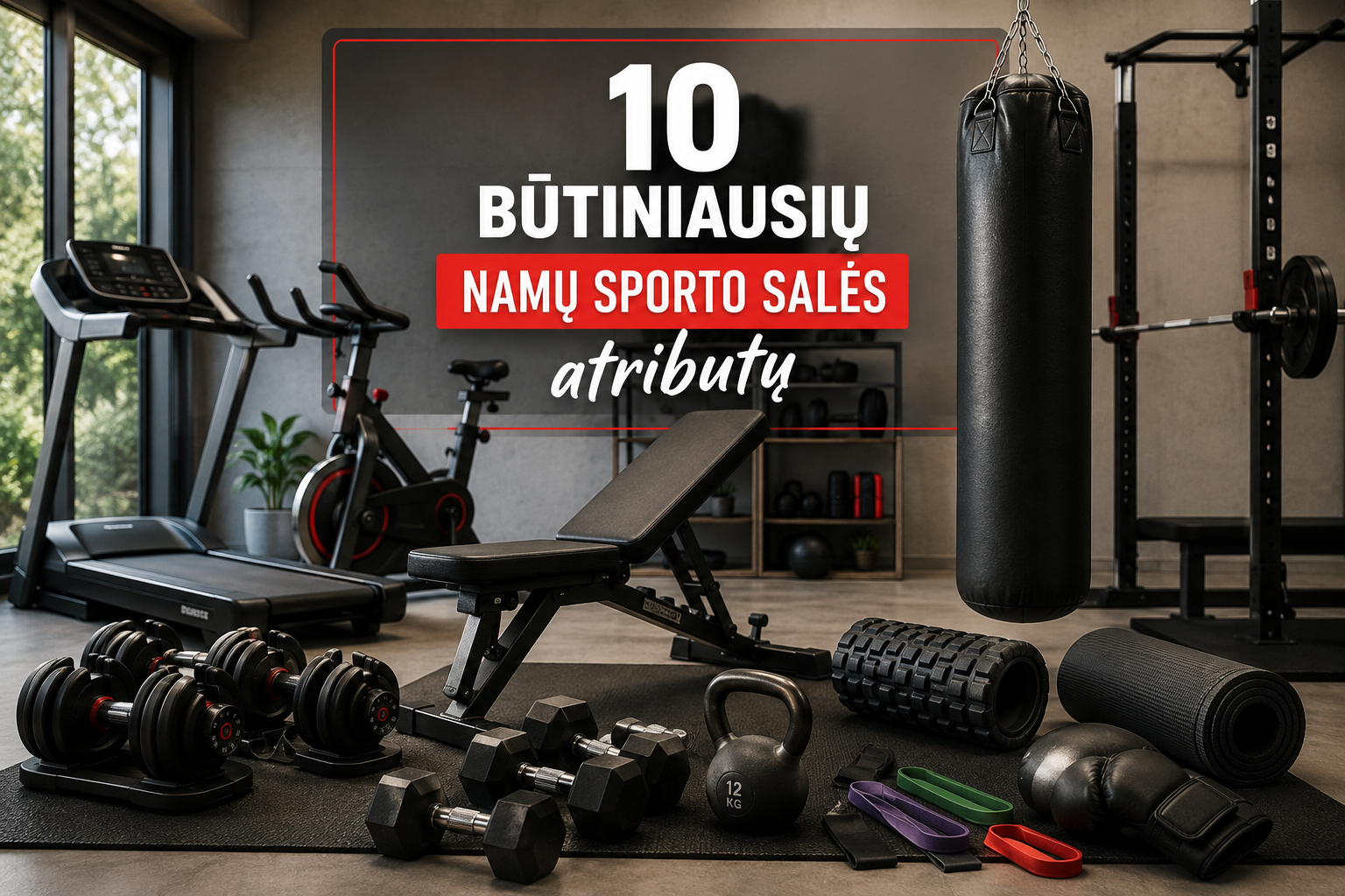 Būtiniausi namų sporto salės atributai